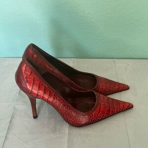 Zara red high heels for women size 36